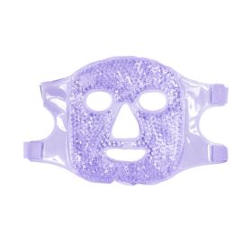 Ice Gel Face Mask Anti Wrinkle Relieve Fatigue Skin Firming Spa Hot Cold Therapy Ice Pack Cooling Massage Beauty Skin Care Tool (Color: Purple)