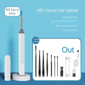 Ear Wax Removal Tool - Spade Ear Cleaner with Ear Camera, 1080P Ear Scope (Color: White)